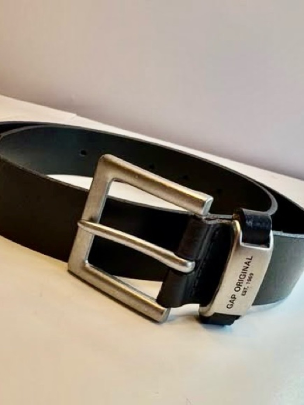 Gap - black, genuine leather belt - Youth XL